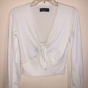 White long sleeve top